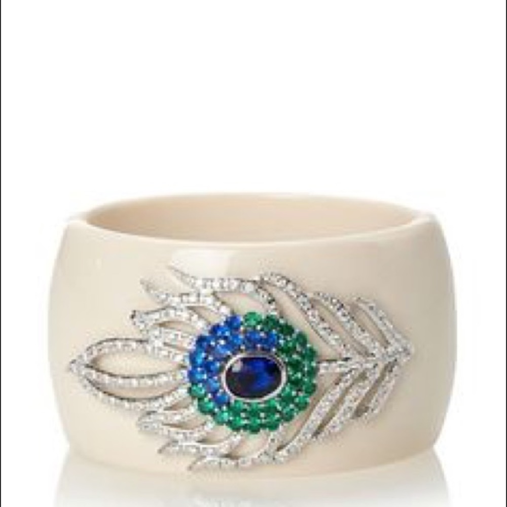 Kenneth Jay Lane Acrylic and Crystal Bangle